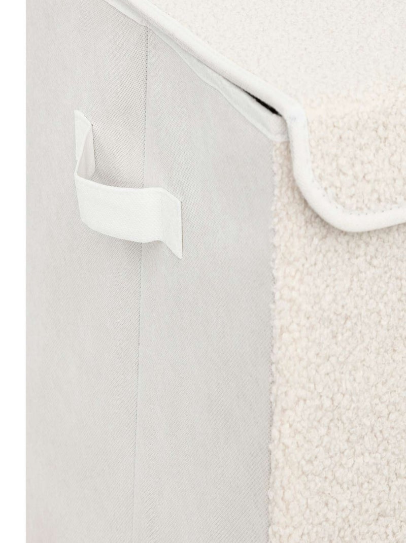 Coffre rangement en bouclette YUKI Blanc - Kiabi