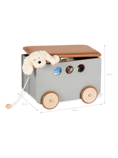 Coffresur roulettes Jim gris - Kiabi