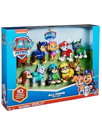 Coffret 10 figurines pat' patrouille - édition 10ème anniversaire - spin master - dès 3 ans