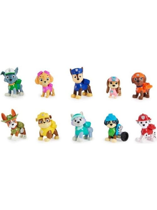 Coffret 10 figurines pat' patrouille - édition 10ème anniversaire - spin master - dès 3 ans - Kiabi