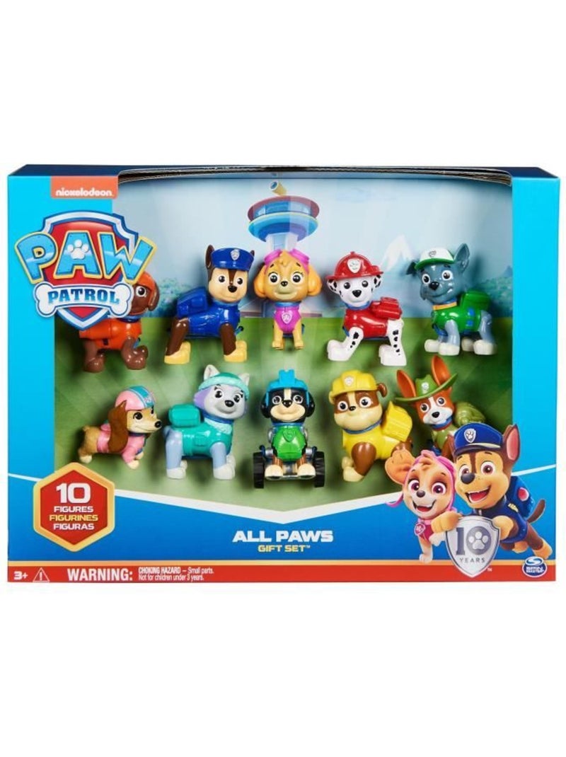 Coffret 10 figurines pat' patrouille - édition 10ème anniversaire - spin master - dès 3 ans Blanc - Kiabi