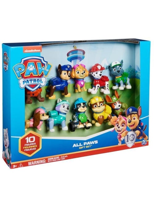Coffret 10 figurines pat' patrouille - édition 10ème anniversaire - spin master - dès 3 ans - Kiabi