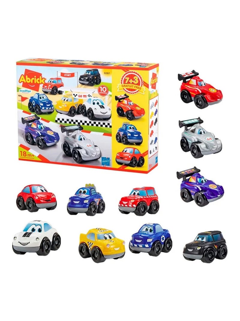 Coffret 10 Véhicules - Fast Car - Ecoiffier Multicolore - Kiabi
