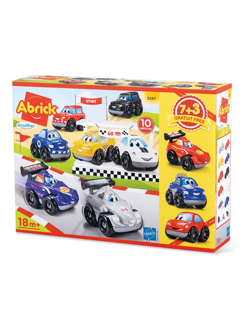 Coffret 10 Véhicules - Fast Car - Ecoiffier Multicolore - Kiabi