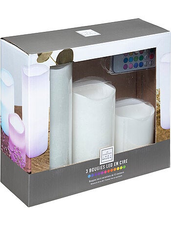 Coffret 3 bougies LED