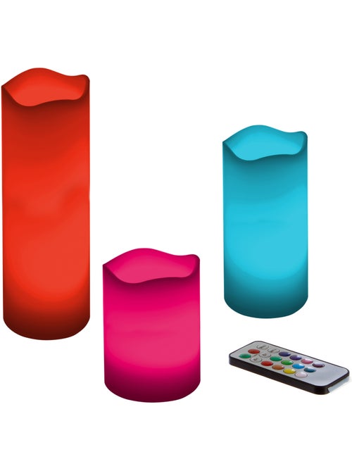 Coffret 3 bougies LED - Kiabi