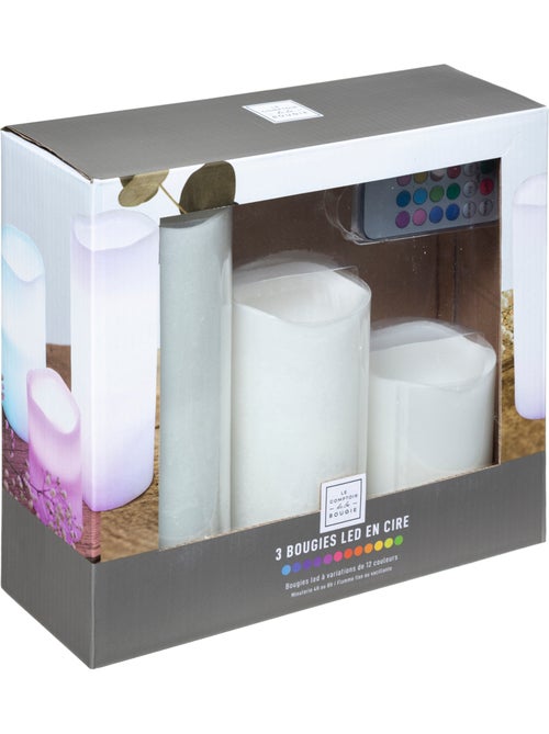 Coffret 3 bougies LED - Kiabi