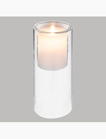 Coffret 3 bougies LED double paroi verre SENA