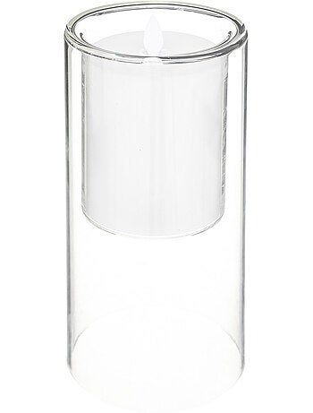 Coffret 3 bougies LED double paroi verre SENA