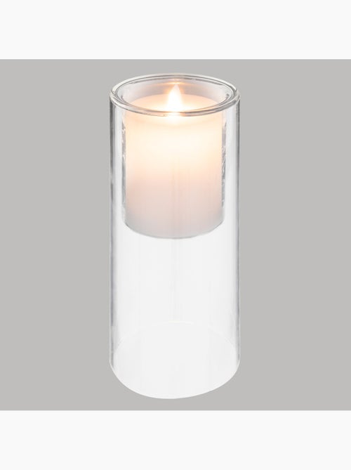 Coffret 3 bougies LED double paroi verre SENA - Kiabi