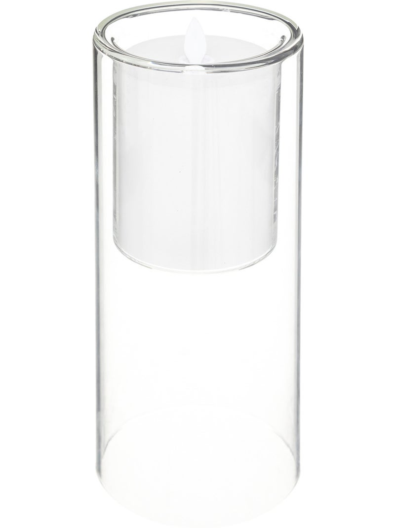 Coffret 3 bougies LED double paroi verre SENA Transparent - Kiabi