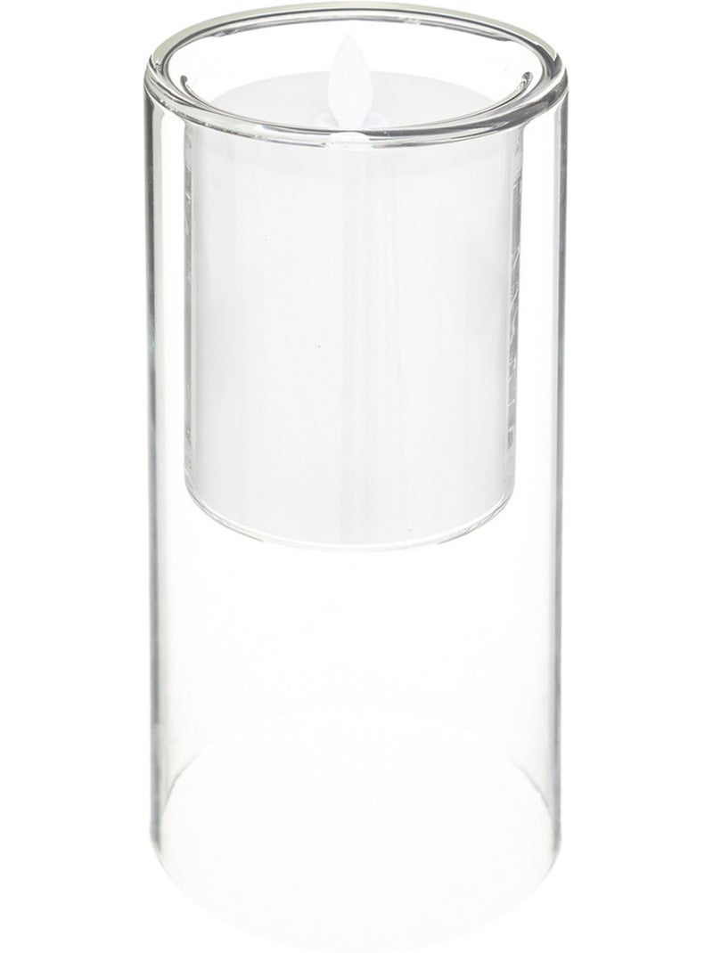 Coffret 3 bougies LED double paroi verre SENA Transparent - Kiabi