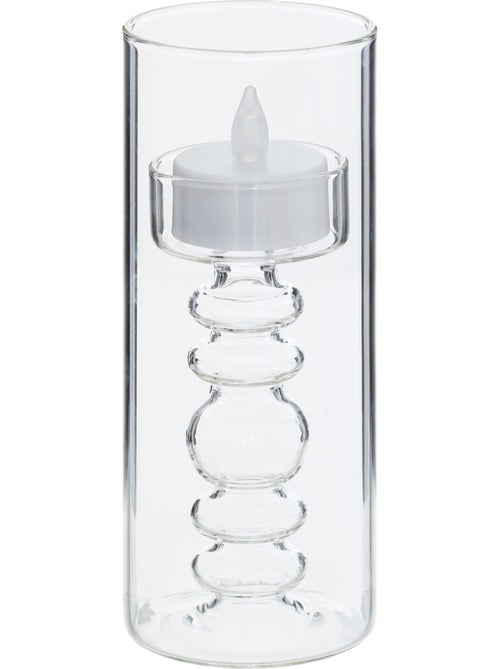 Coffret 3 bougies LED en support verre à bulles LENA - Kiabi Coffret 3 bougies LED en support verre à bulles LENA - Kiabi