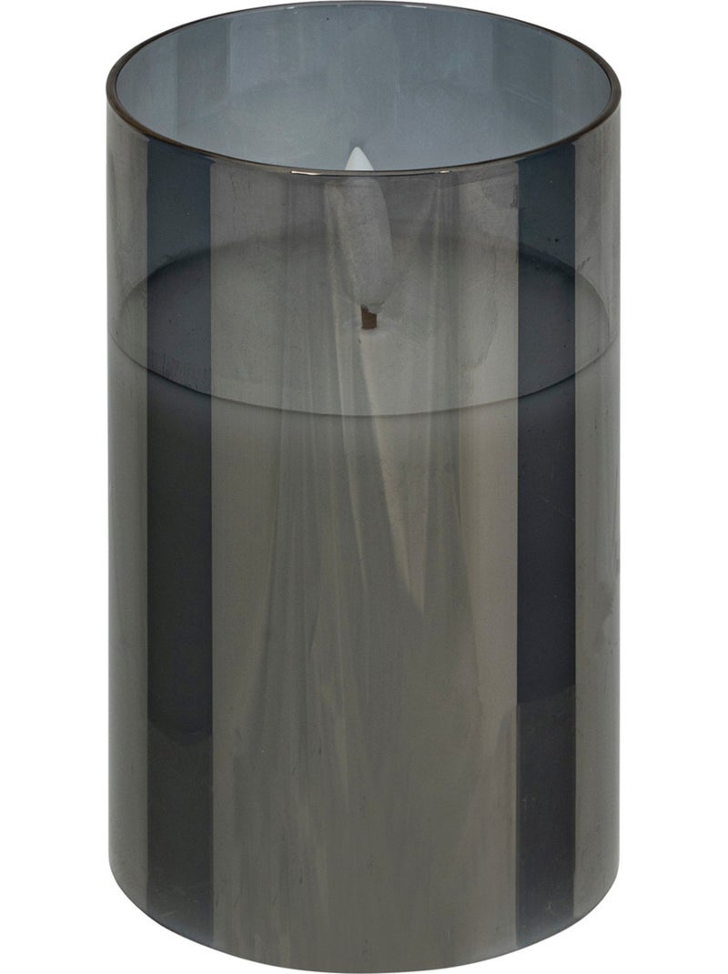 Coffret 3 bougies LED pot en verre SENA Noir - Kiabi