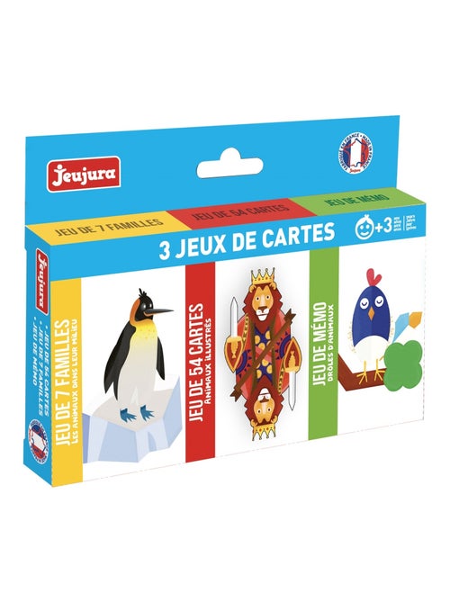 Coffret 3 jeux de cartes - Kiabi