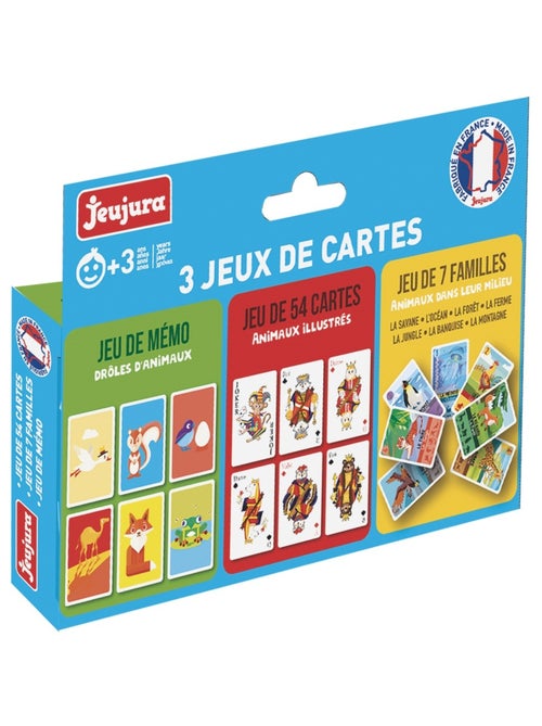 Coffret 3 jeux de cartes - Kiabi