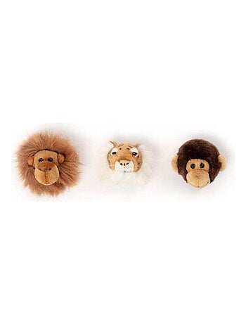 Coffret 3 Mini Peluches Jungle Box Orang-Outang, Tigre et Singe