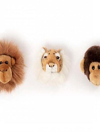Coffret 3 Mini Peluches Jungle Box Orang-Outang, Tigre et Singe