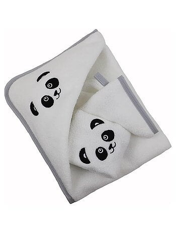 Coffret 3 pièces coton brodé PANDA