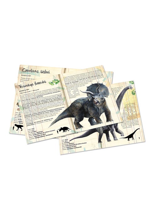 Coffret 3 puzzles dinosaures et posters - Kiabi