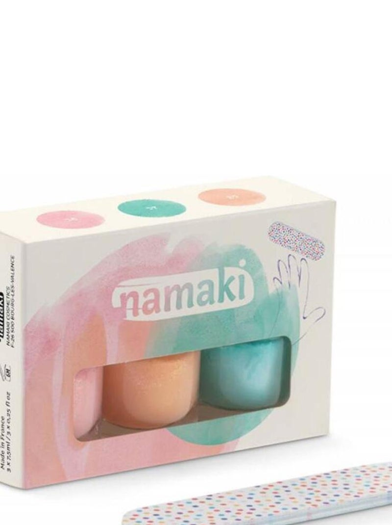 Coffret 3 vernis Délices d'Eté Rose bonbon - Pêche - Vert d'eau Multicolore - Kiabi
