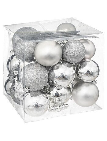 Coffret 35 pièces de décoration pour sapin de Noël