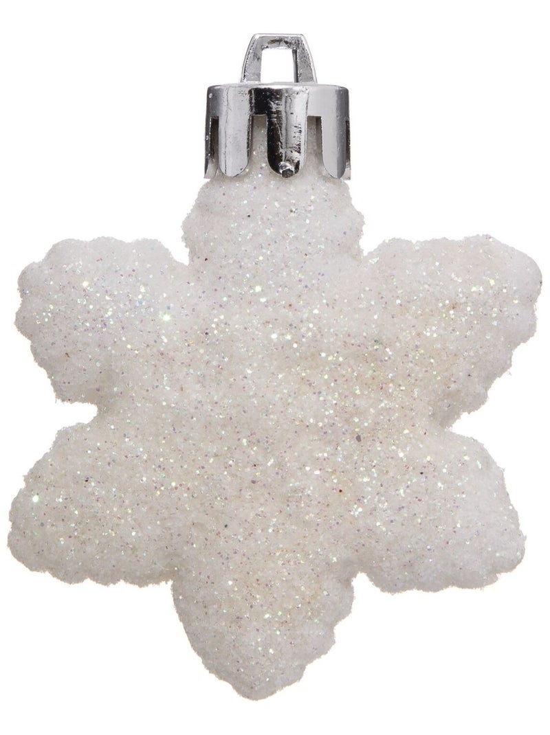Coffret 35 pièces de décoration pour sapin de Noël Blanc - Kiabi