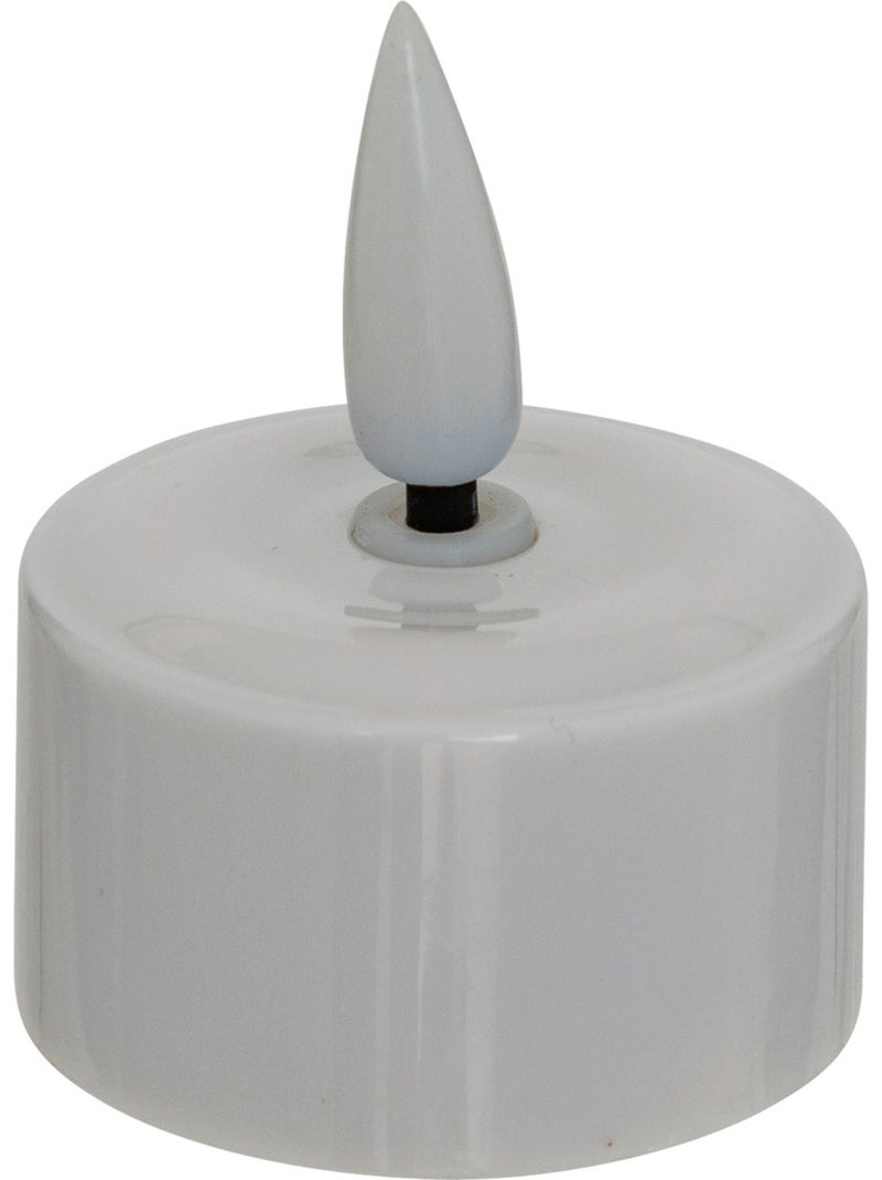 Coffret 4 bougies chauffe-plat LED sur socle AITOR Blanc - Kiabi