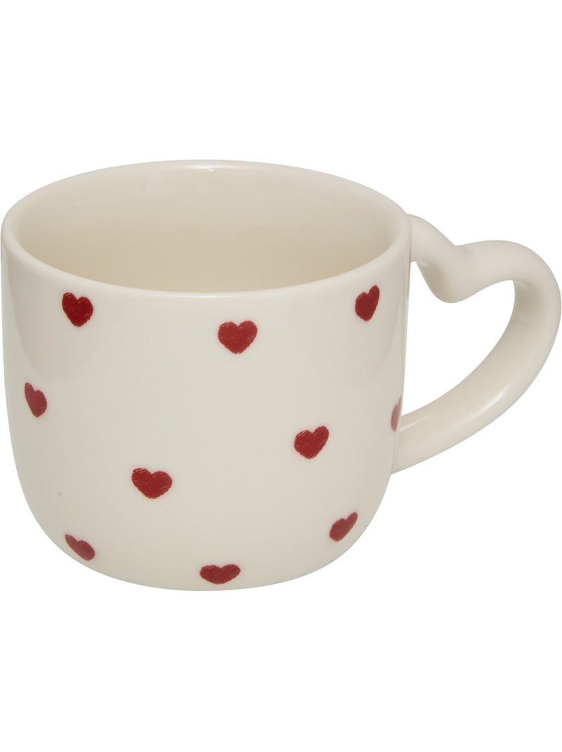 Coffret 4 mugs sur rack motif à coeurs VALENTINE Multicolore - Kiabi