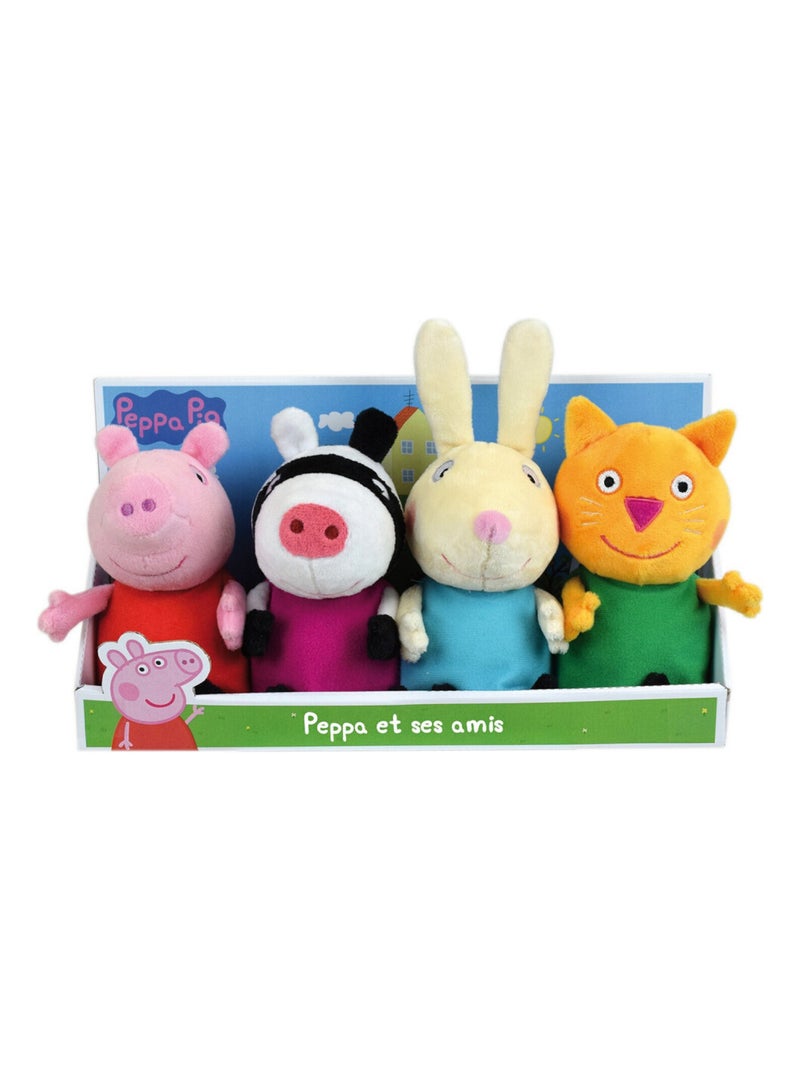 Coffret 4 peluches Peppa pig et ses amis 17 cm Multicolore - Kiabi