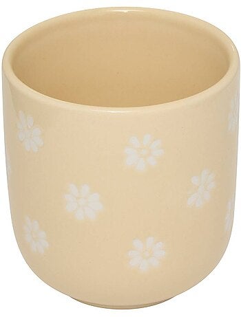 Coffret 4 tasses à café motif fleuri margot