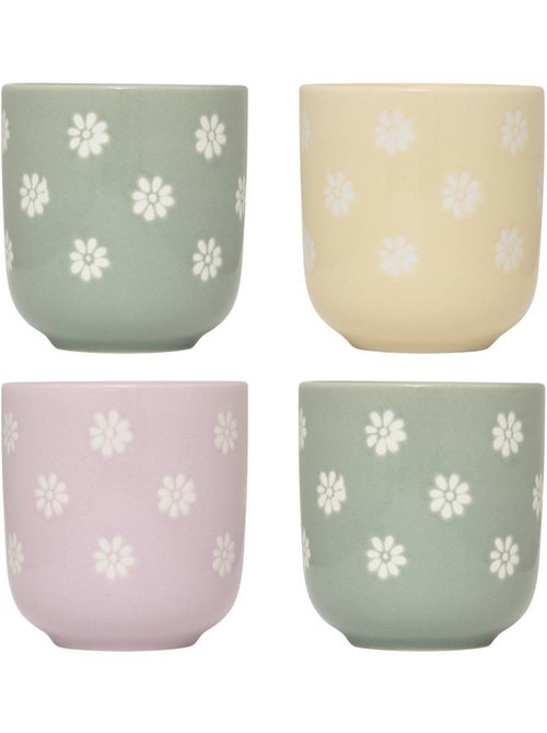 Coffret 4 tasses à café motif fleuri MARGOT - Kiabi Coffret 4 tasses à café motif fleuri MARGOT - Kiabi