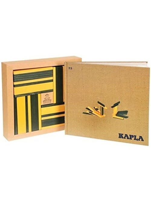 Coffret 40 planchettes vert et jaune avec livre - Kiabi