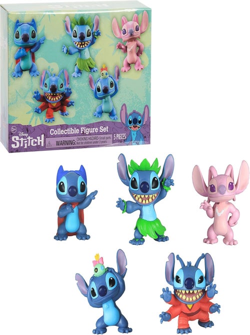 Coffret 5 Figurines Stitch - Lilo & Stich - Disney - Kiabi