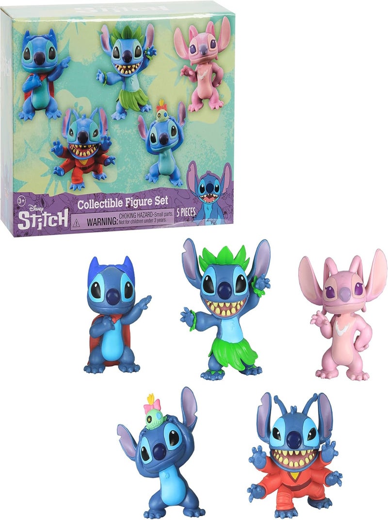 Coffret 5 Figurines Stitch - Lilo & Stich - Disney Multicolore - Kiabi