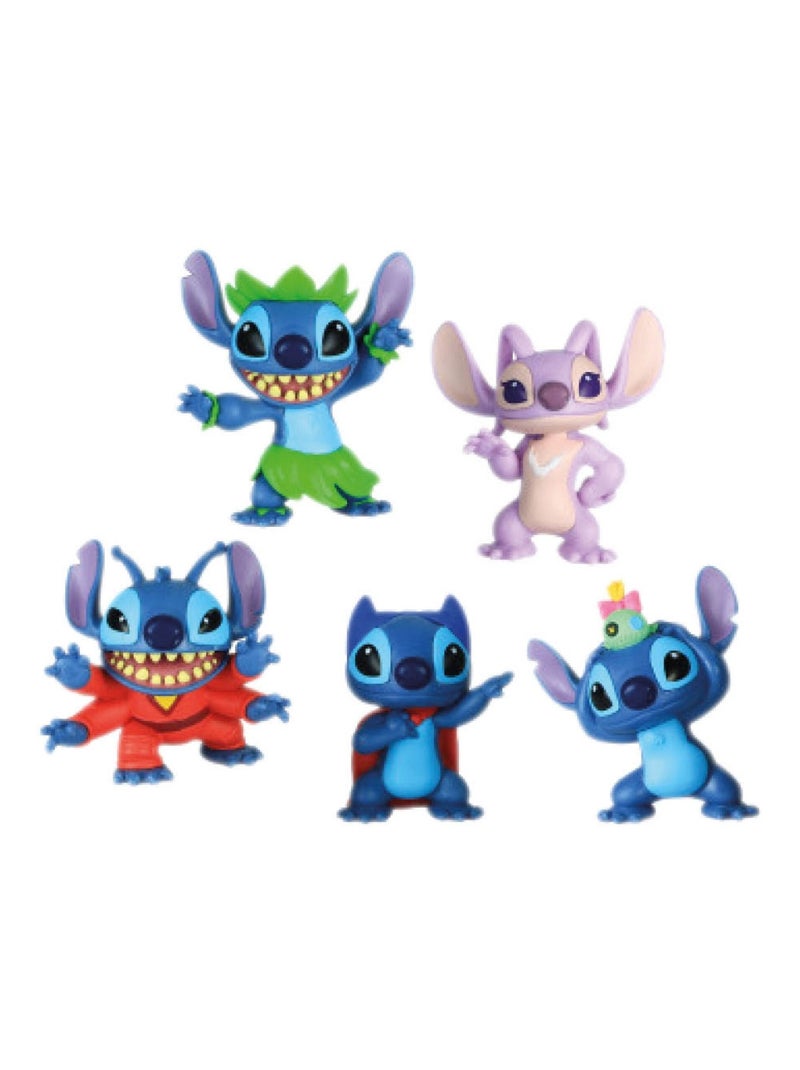 Coffret 5 Figurines Stitch - Lilo & Stich - Disney Multicolore - Kiabi