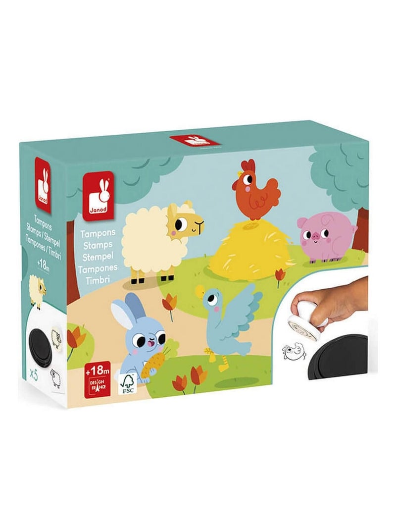 Coffret 5 tampons : farm stampinoo N/A - Kiabi