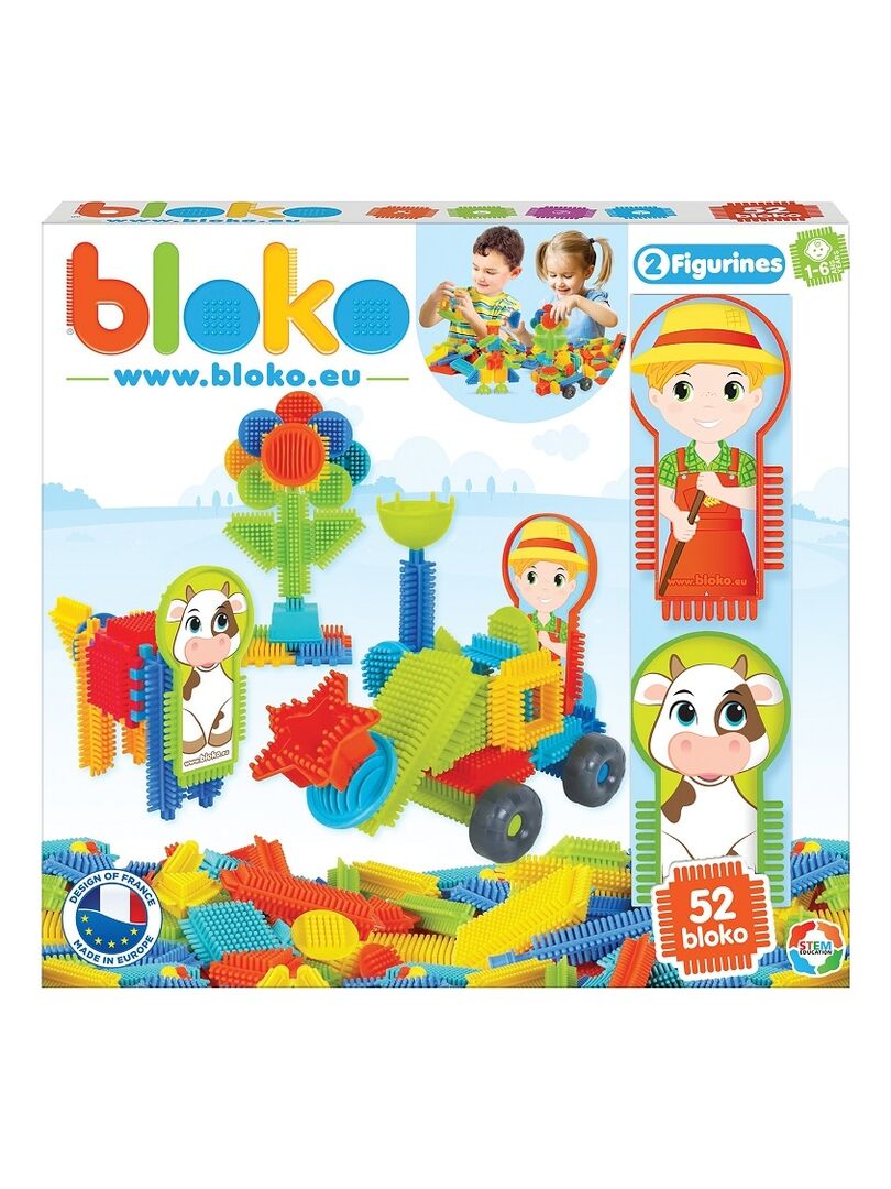 Coffret 50 Bloko avec 2 figurines La Ferme - Bloko - N/A - Kiabi - 22.98€