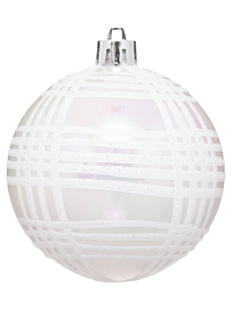 Coffret 52 pièces de décoration pour sapin de Noël Blanc - Kiabi
