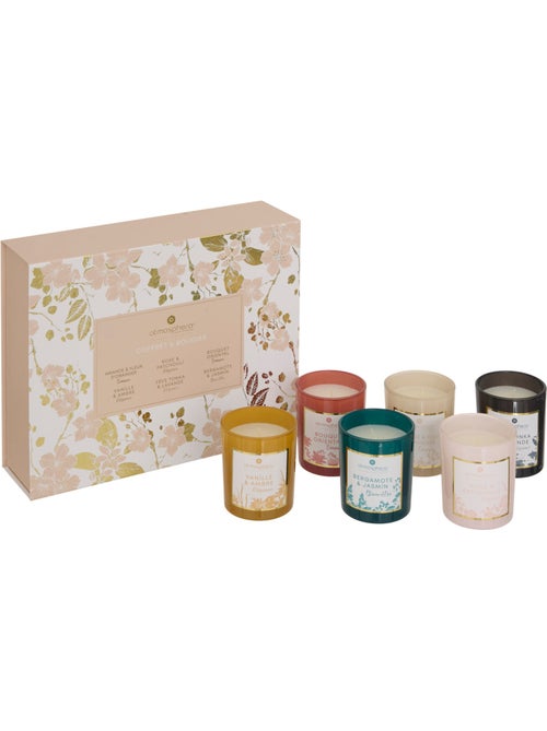 Coffret 6 bougies parfumées pot en verre MAEL - Kiabi
