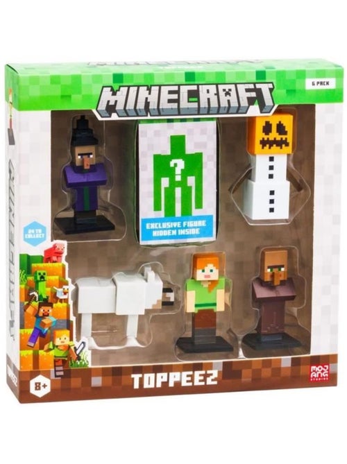 Coffret 6 petites figurines - bandai - minecraft - 1 figurine mystère - Kiabi
