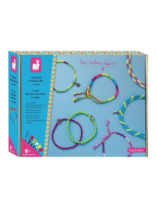 Coffret 7 Bracelets Brésiliens Fluo à créer - Kiabi