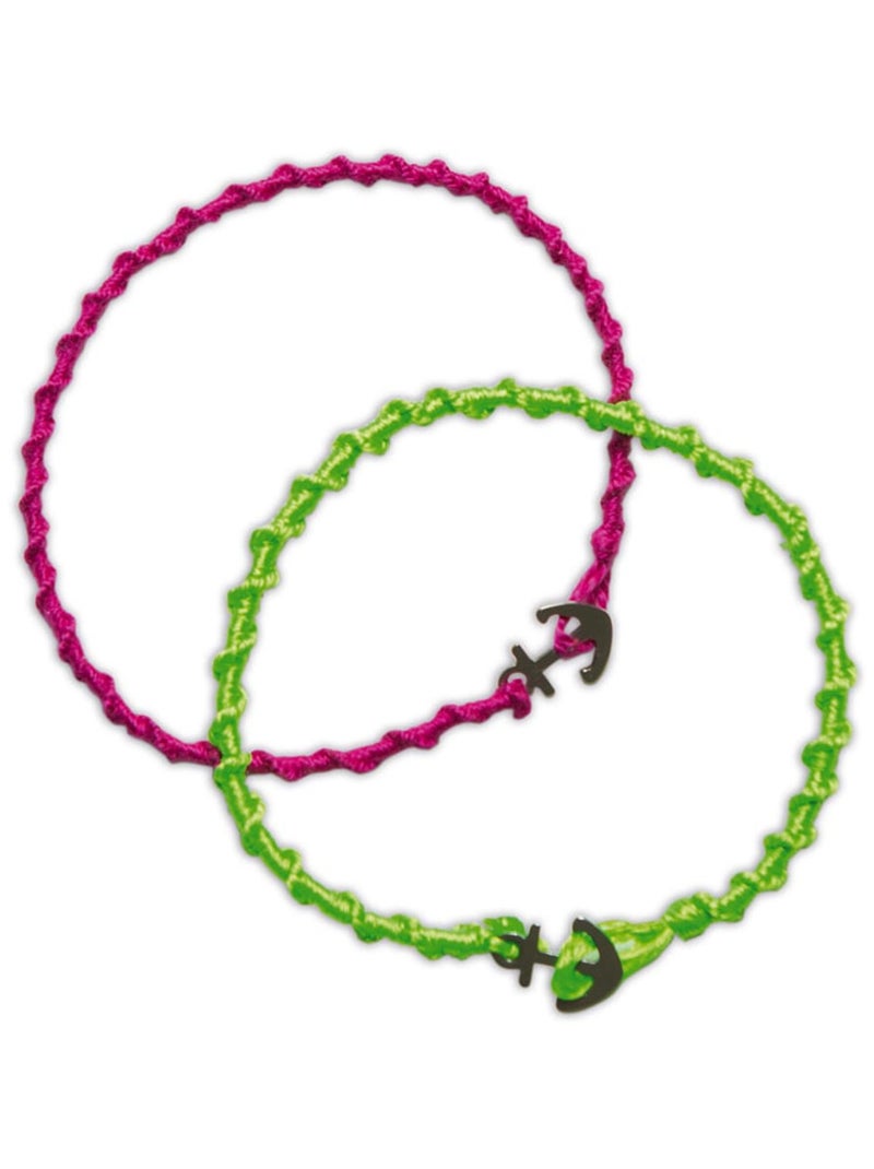 Coffret 7 Bracelets Brésiliens Fluo à créer Bleu - Kiabi