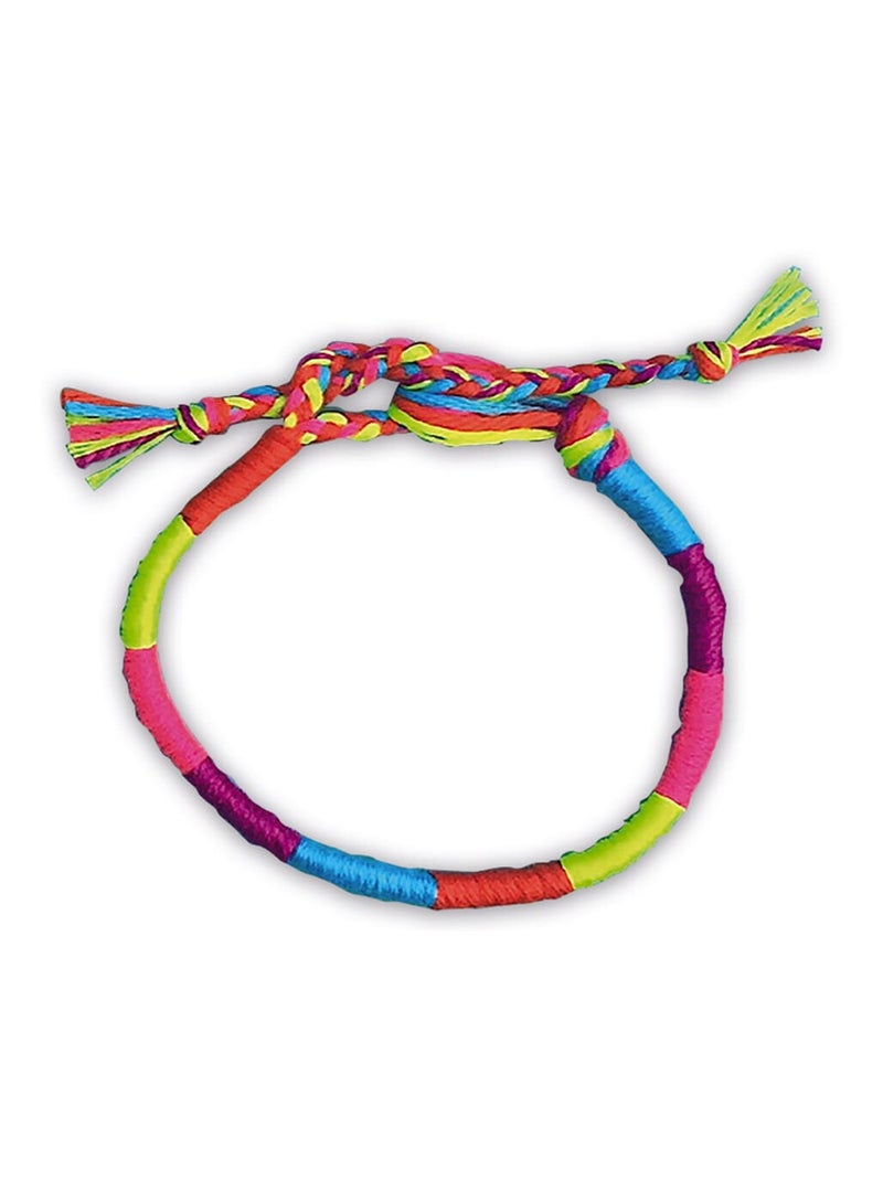Coffret 7 Bracelets Brésiliens Fluo à créer Bleu - Kiabi