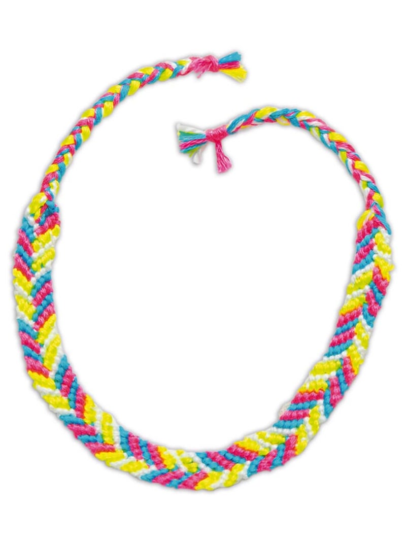 Coffret 7 Bracelets Brésiliens Fluo à créer Bleu - Kiabi
