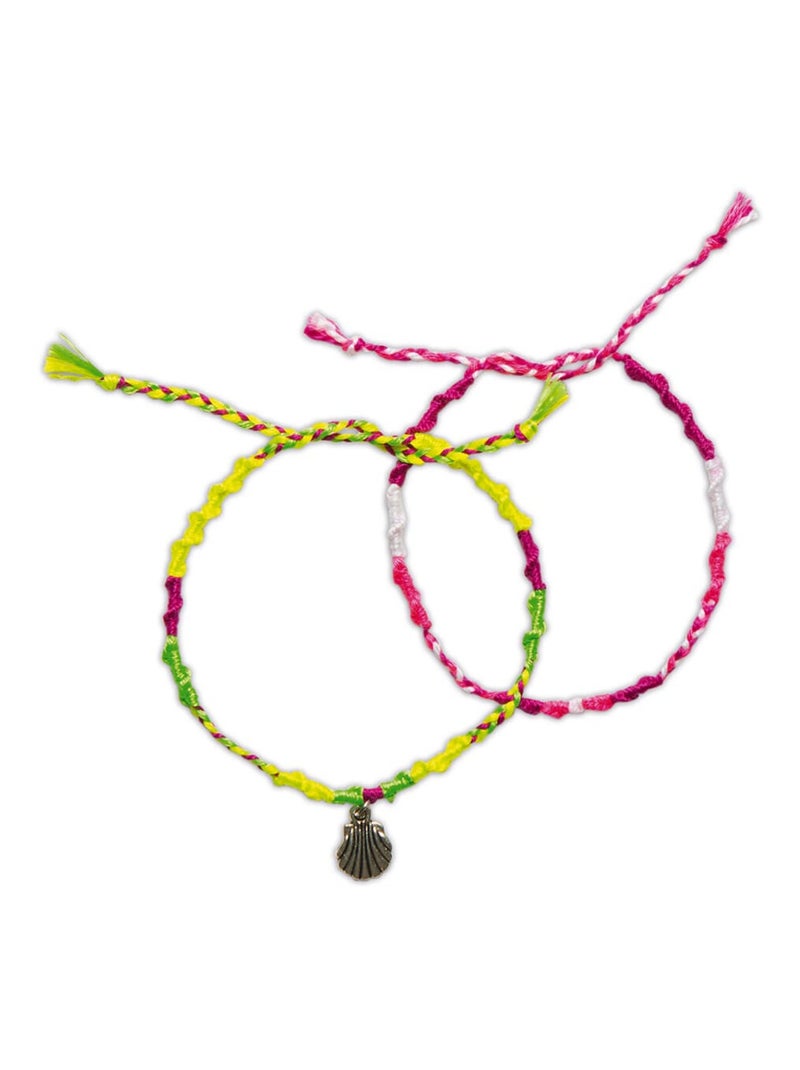 Coffret 7 Bracelets Brésiliens Fluo à créer Bleu - Kiabi