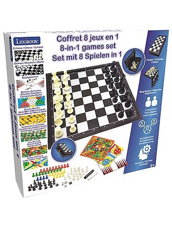 Coffret 8 Jeux de société avec pions magnétiques