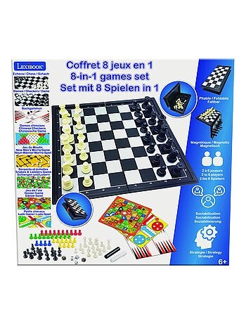 Coffret 8 Jeux de société avec pions magnétiques