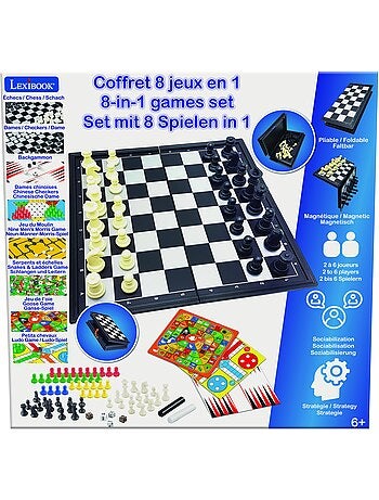 Coffret 8 jeux de société avec pions magnétiques