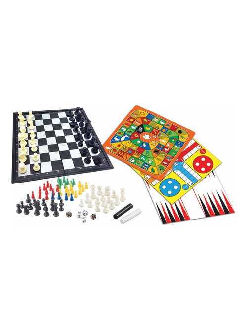 Coffret 8 Jeux de société avec pions magnétiques - Kiabi